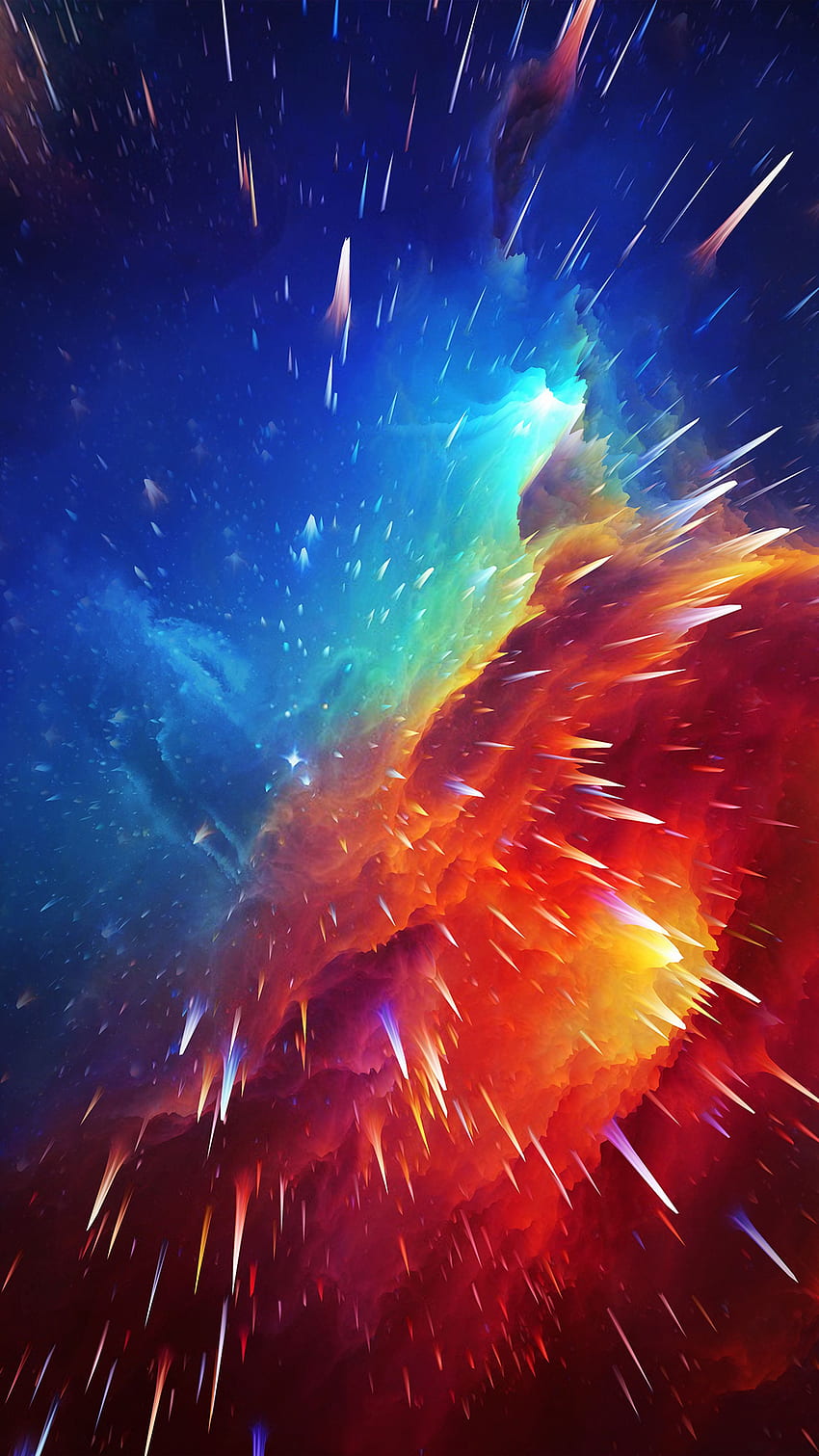 Nebula Waves Ultra mobile, nebulosa colorata Sfondo del telefono HD