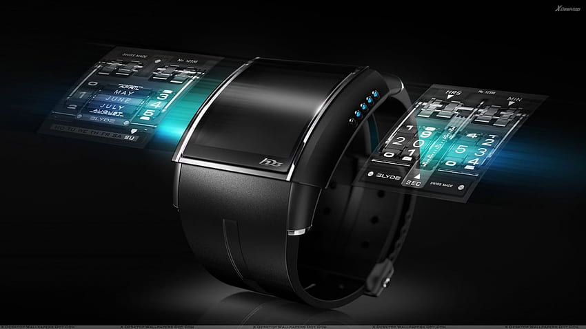 Computertechnologie-Armbanduhr-Luxusuhr. HD-Hintergrundbild