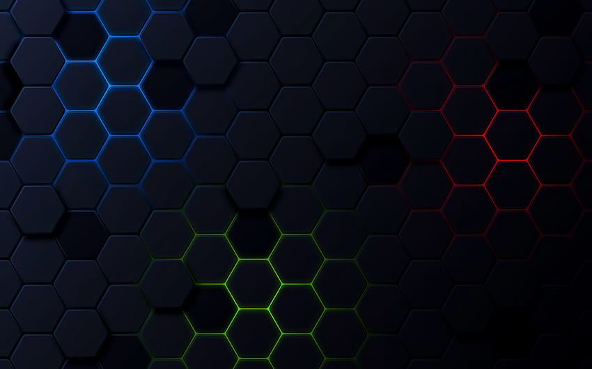 Hexagones 3D, texture hexagones 3D, motifs hexagones, textures hexagones, textures 3D, arrière-plans 3D Fond d'écran HD