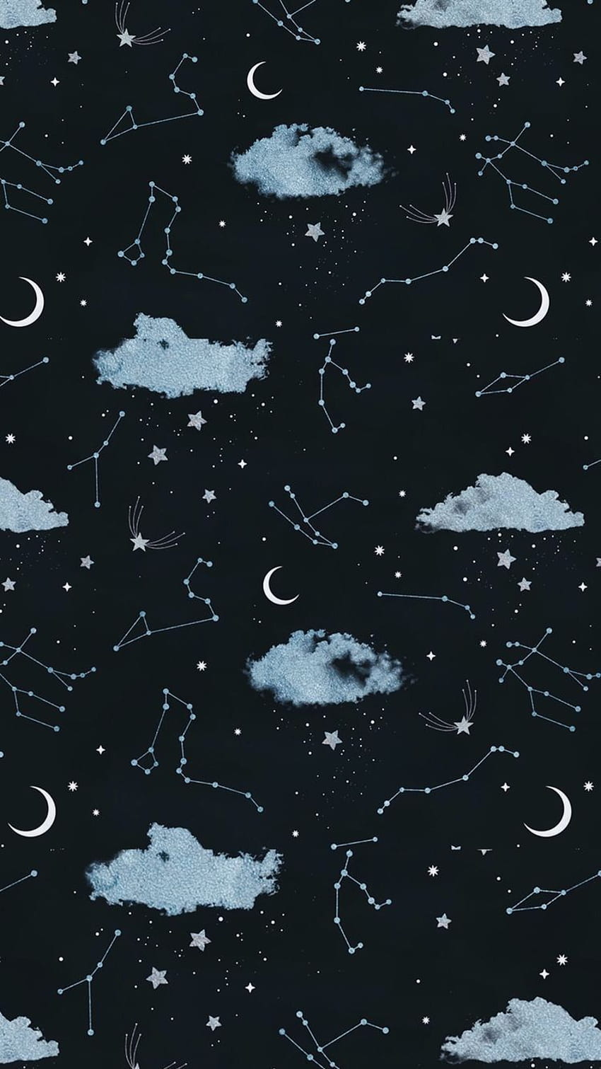 Starts night sky . Aesthetic in 2019, Cartoon Night Sky HD phone wallpaper