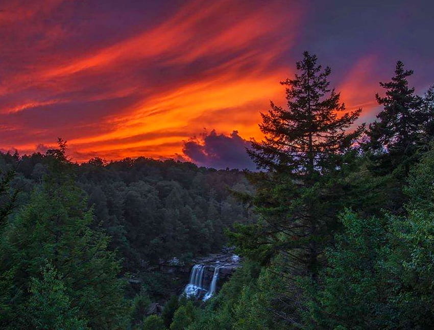 Blackwater Falls, West Virginia, Blackwater Falls, Virginia Occidentale, Cascata, Fiume Sfondo HD