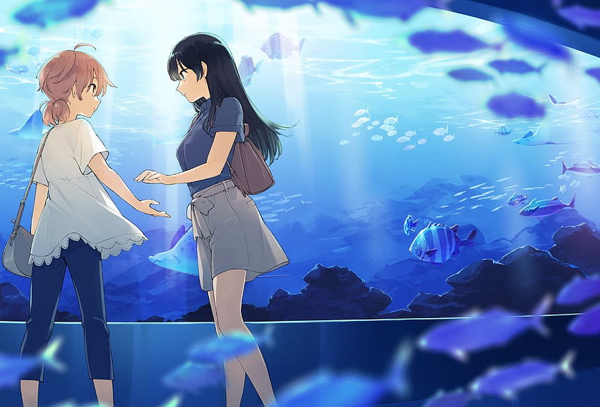 [Aquarium Yagate Kimi ni Naru]. Personnage d'anime mignon, Yuri manga et Yuri anime Fond d'écran HD