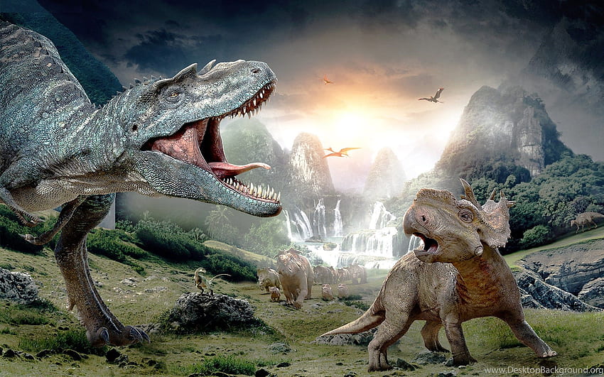 The Lost World, Dinosaurs, 3D, Tyrannosaurus, Film, , Background HD wallpaper