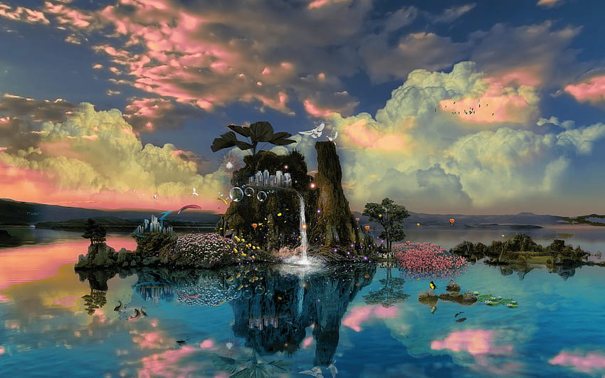 Imaginary World Page. Fantasy landscape, Nature , Nature , Imaginary Landscape HD wallpaper