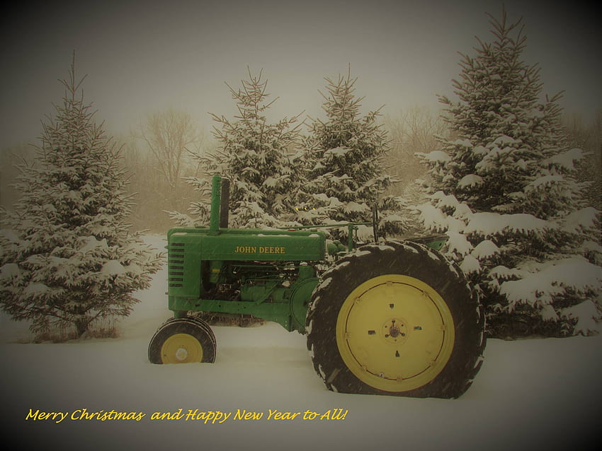 John Deere Tractors, John Deere Christmas HD wallpaper