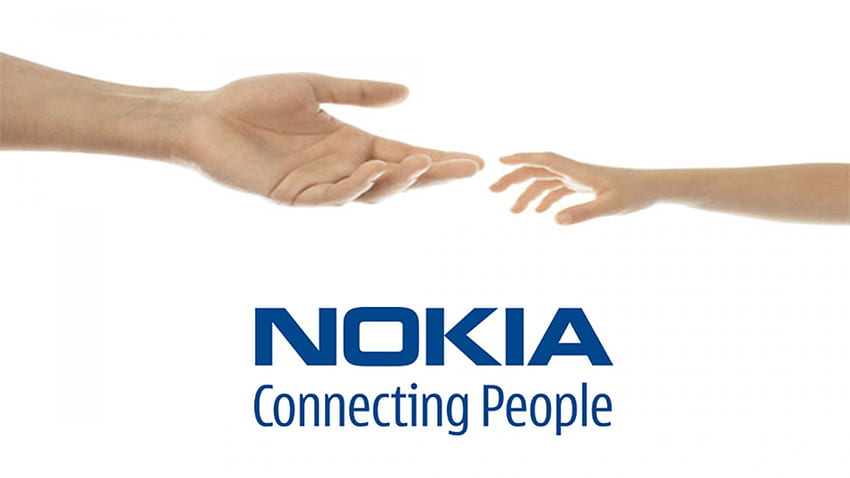 Logotipo de Nokia: marcas de logotipos para 3D, conectando personas fondo de pantalla