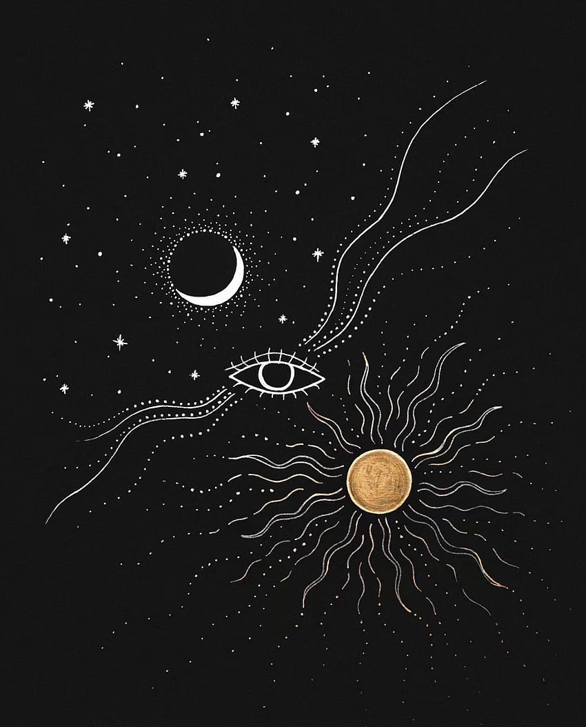獅子座の新月は、自己表現と自己愛の光です。 ムーンアート, 占星術アート, アート, 美的占星術 HD電話の壁紙
