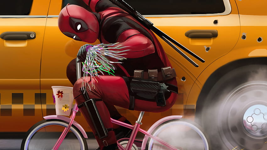 Deadpool Riding Bike Deadpool 2 Movie Deadpool, Deadpool 2 HD wallpaper ...