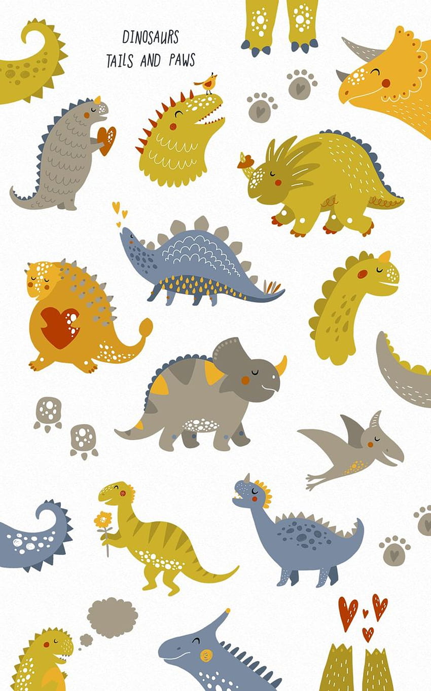 Cute Dinosaurs - Hello Dino. Cute dinosaur, Dinosaur , Baby prints, Cute Baby Dinosaur HD phone wallpaper