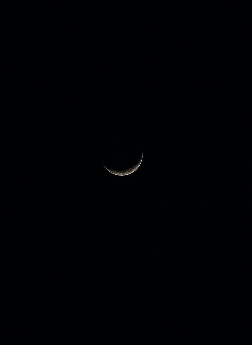 media luna en blanco y negro – Gris, media luna oscura fondo de pantalla del teléfono