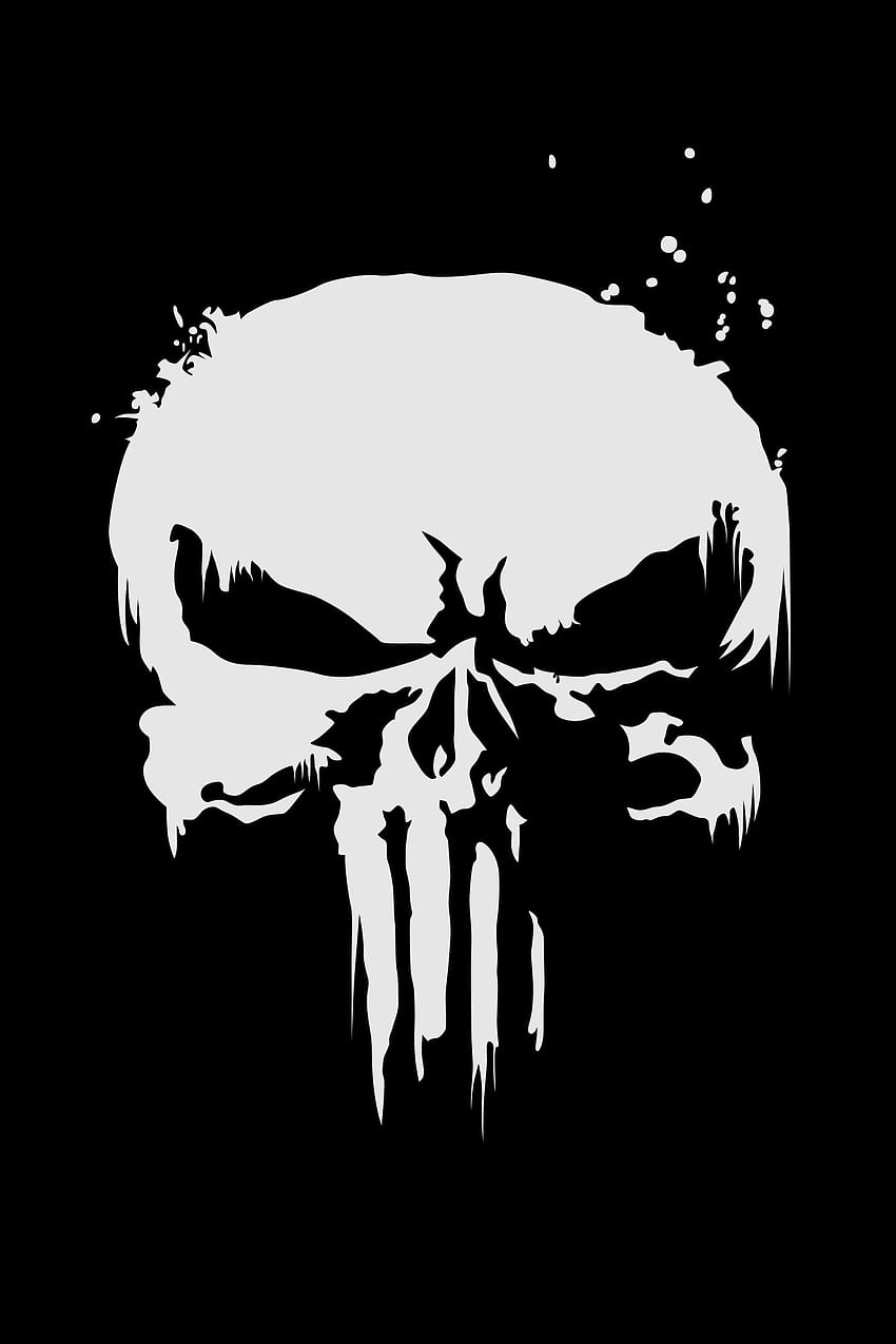 Punisher, Logo, Kafatası, - Logo Punisher -, Marvel Punisher Logosu HD telefon duvar kağıdı