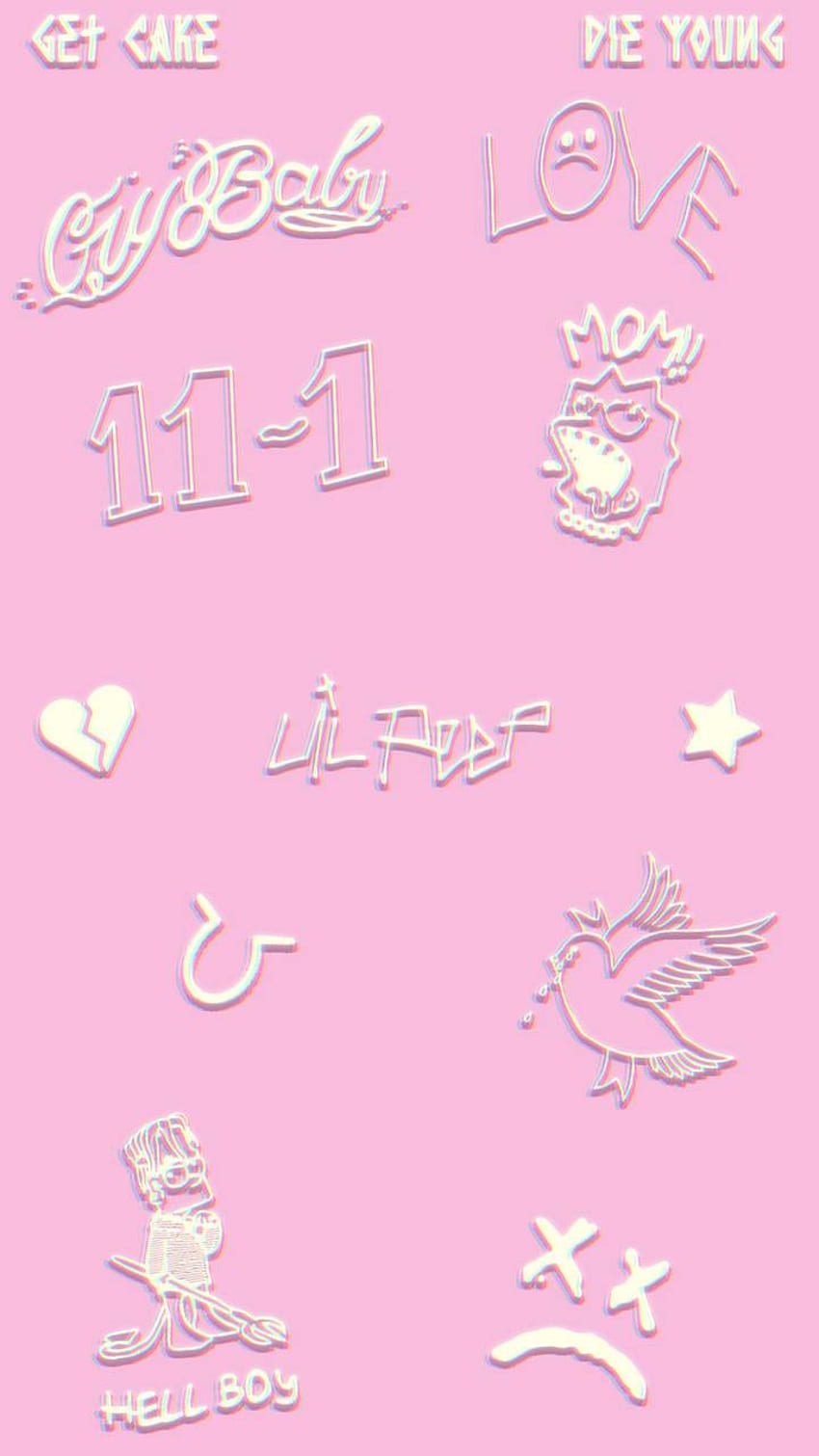 Cool Pink Lil Peep - Anne in Love HD тапет за телефон