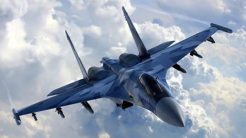 Düsenjäger Su 35. Dinge, die schnell gehen. Flugzeuge, Suchoi, Kampfjets HD-Hintergrundbild