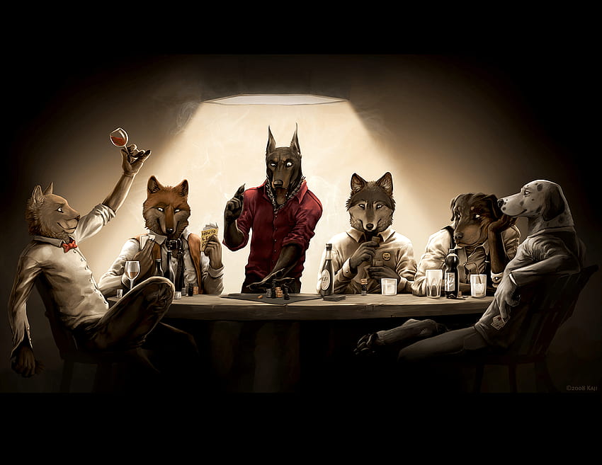 ポーカーをする犬、クールなポーカー 高画質の壁紙