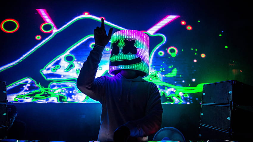 DJ Marshmello Neon , Music , , and Background HD wallpaper | Pxfuel