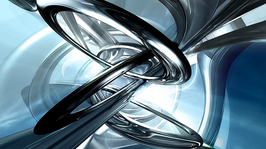 Q's Counter Element, shapes, abstract, 3D, CG, reflections HD wallpaper