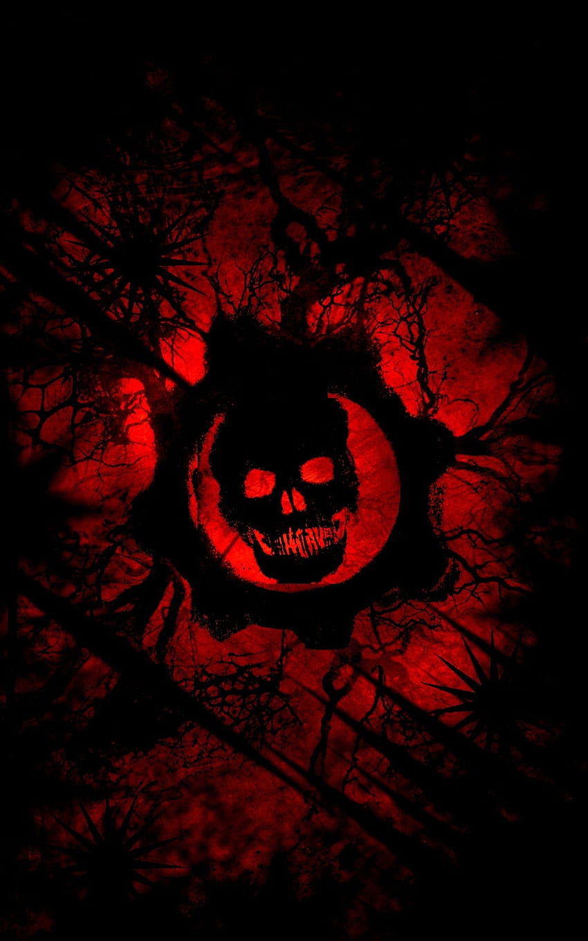 Gears of War czerwony iPhone – iPhone 3D 2021, Gears 5 Tapeta na telefon HD