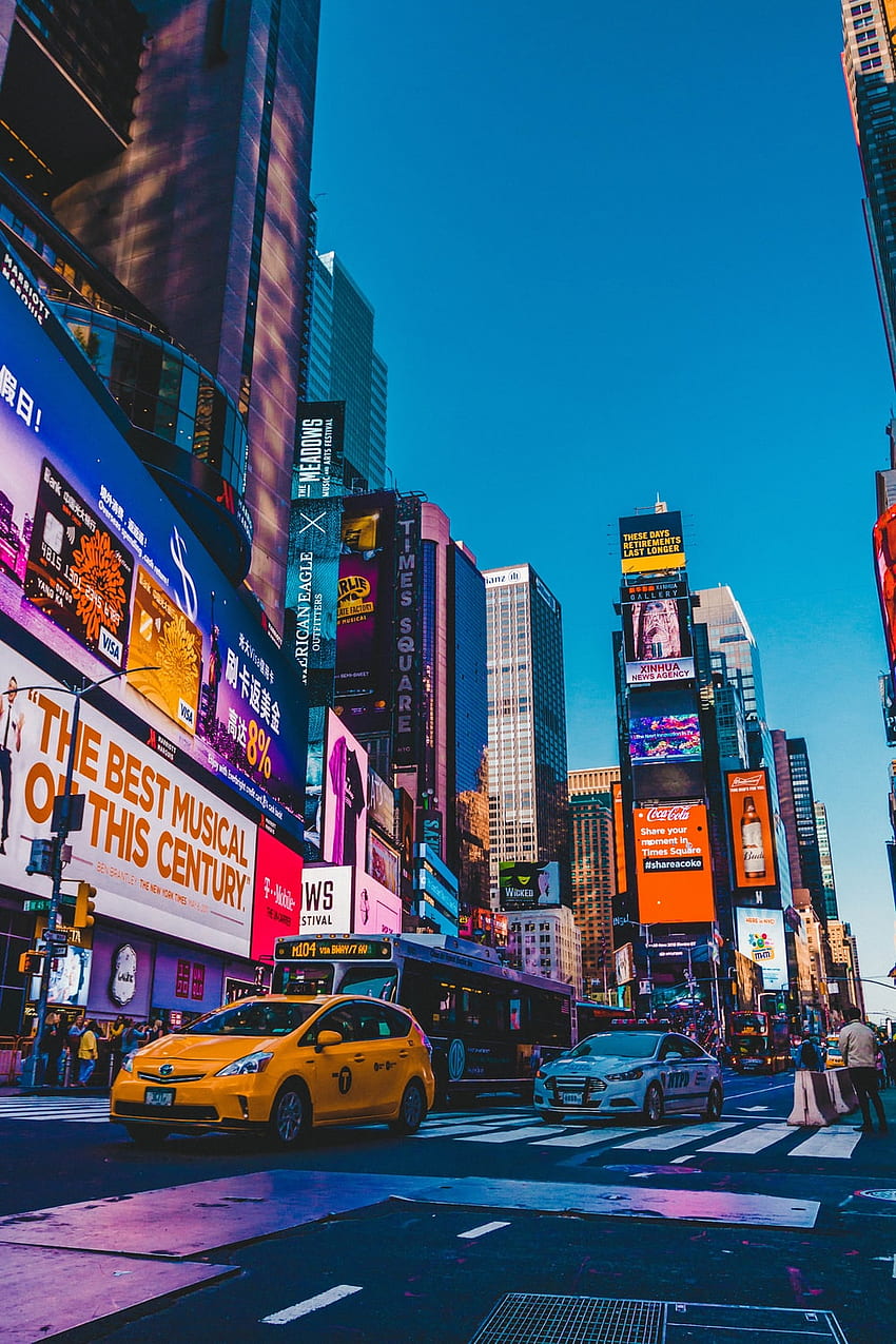 Times Square [Viaje panorámico]. en Unsplash, Time Square de Nueva York fondo de pantalla del teléfono