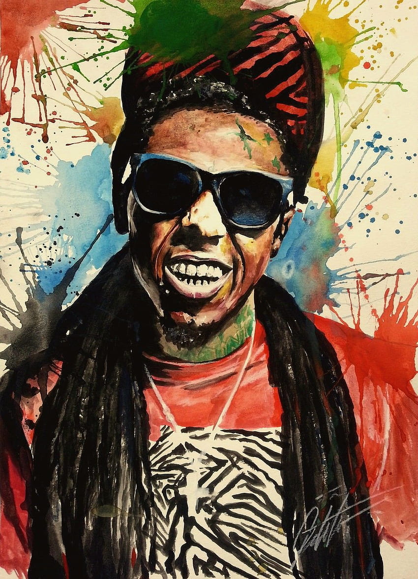 Lil Wayne Prominente Hintergrund, Lil Wayne Blood HD-Handy-Hintergrundbild
