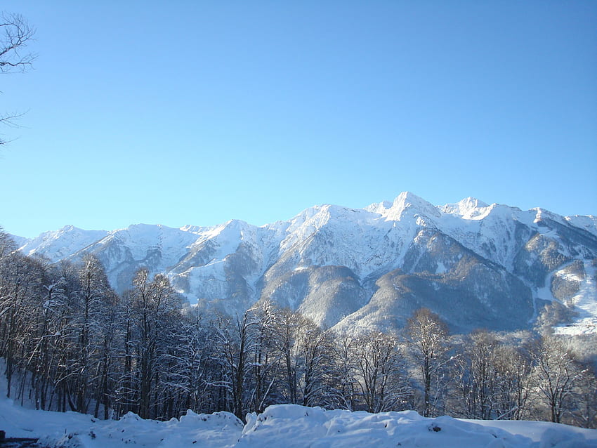 Природа, Планини, Сняг, Гръбнак, Хребет, Кавказ HD тапет