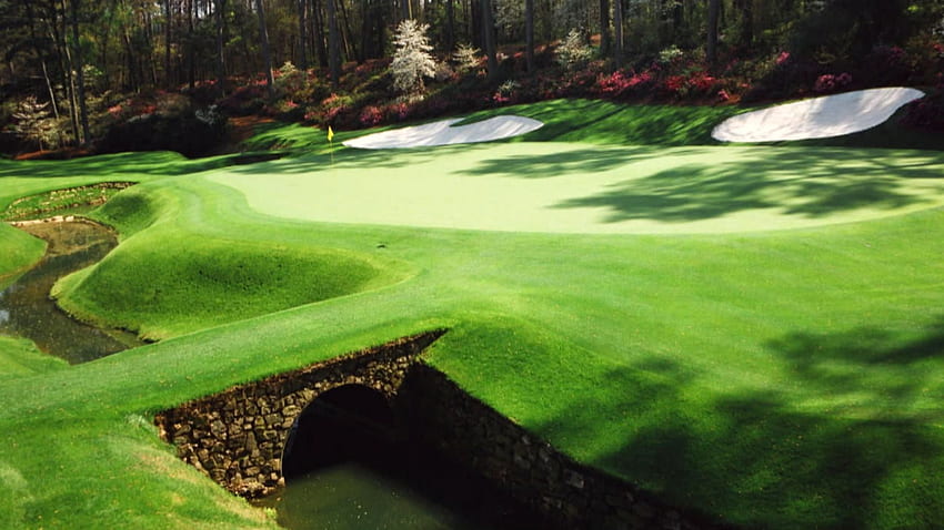 Augusta nationaler Golfplatz-Hintergrund - Golf-Hintergrund HD-Hintergrundbild