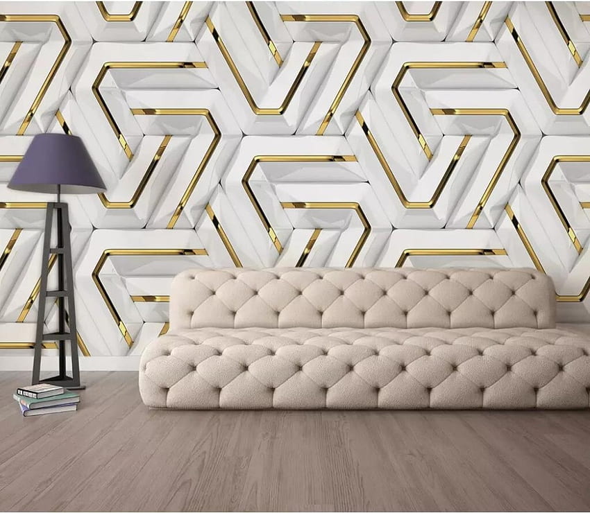 beibehang Personalizzato 3D modello di geometria solida muro oro astratto soggiorno camera da letto papel de parede. . - AliExpress, modello solido Sfondo HD