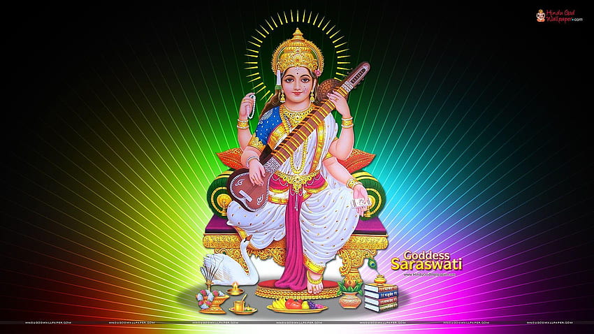 Saraswati Ji, déesse Saraswati Fond d'écran HD