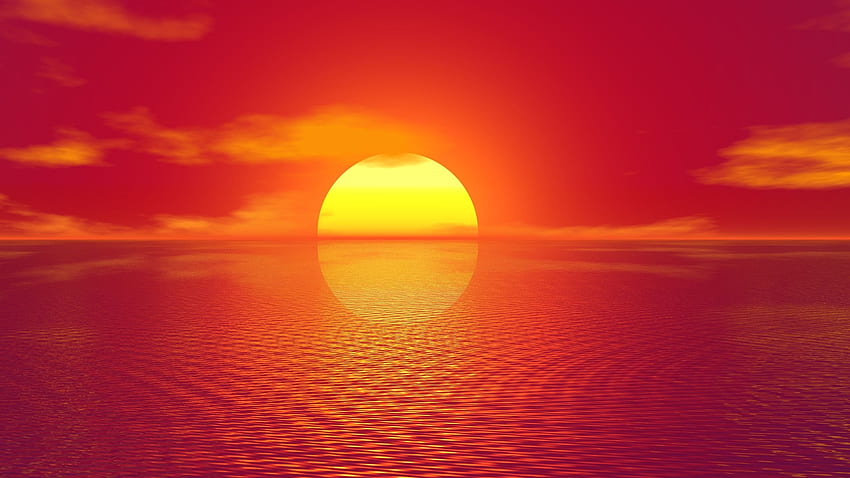 Big Sun Sunset 1440P Resolution HD wallpaper
