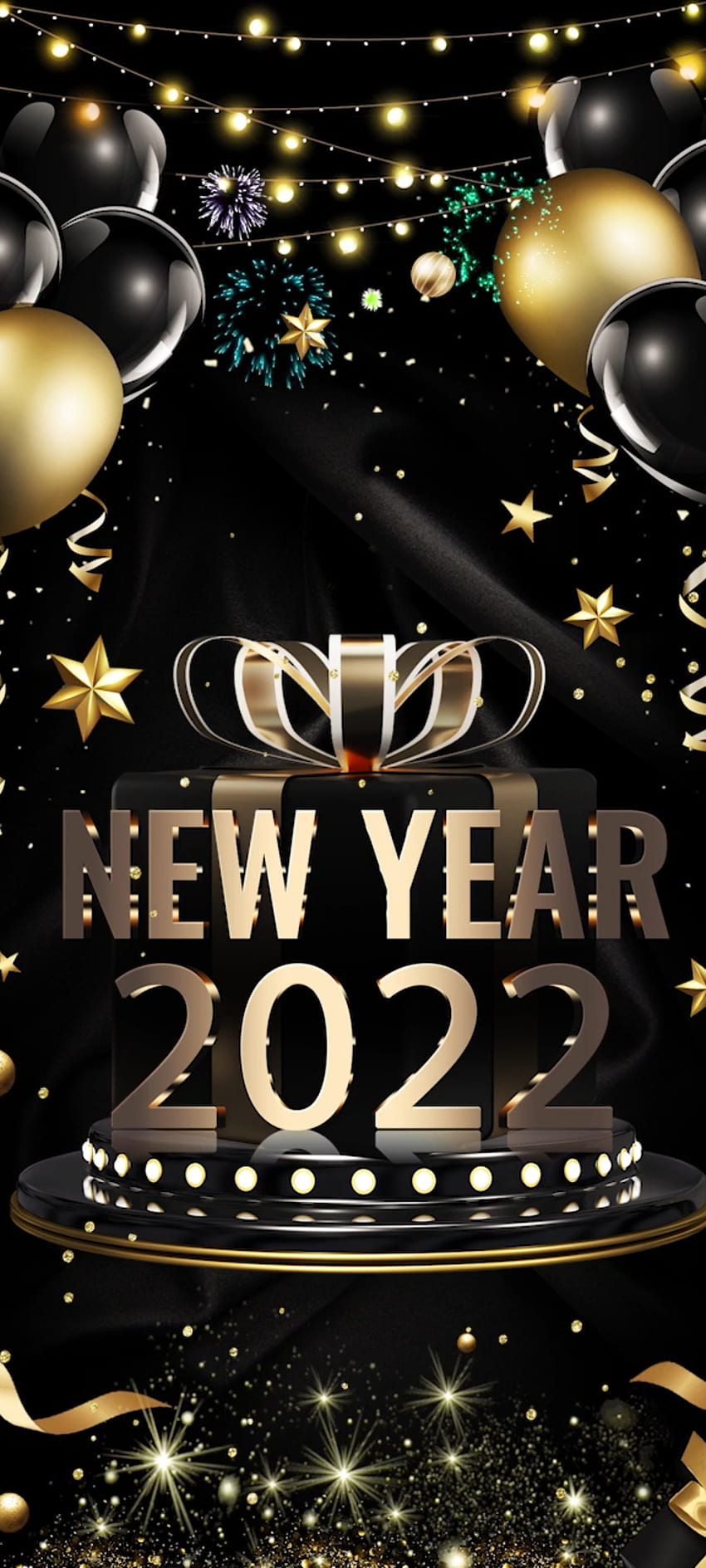 Новогодишен декор злато, материална собственост, празник, фестивал, 2022 г., балон, лукс HD тапет за телефон