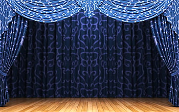 Stage with blue curtains backgrounds HD wallpapers | Pxfuel
