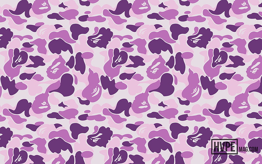 Purple Bape Camo, Pink Camo HD wallpaper