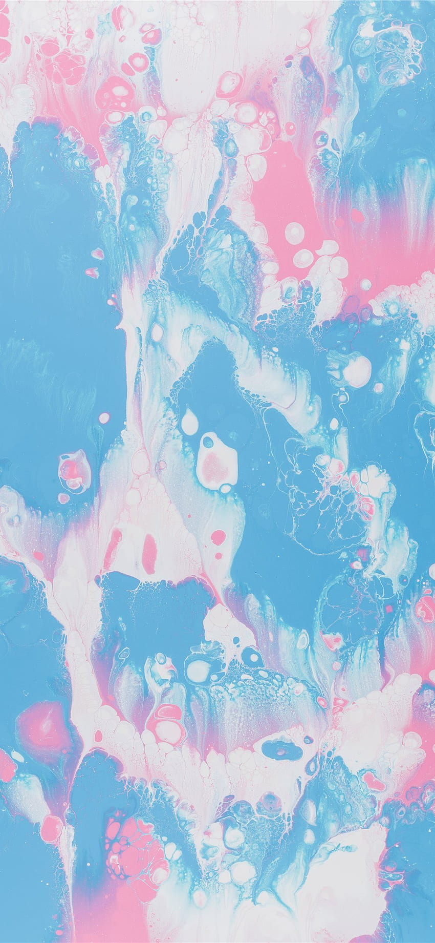 rosa und blaue abstrakte Malerei iPhone 11, rosa Aquarell HD-Handy-Hintergrundbild
