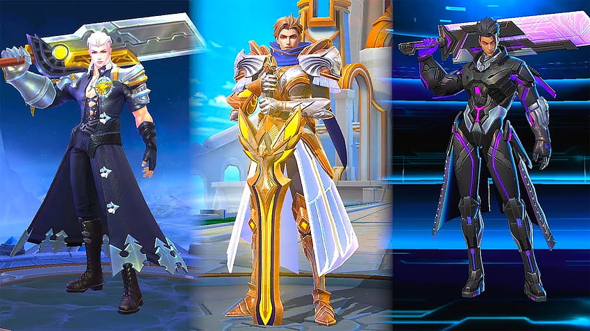 Comparação de skin Alucard Epic VS Lightborn VS Legendary. Lendas móveis: Bang Bang papel de parede HD
