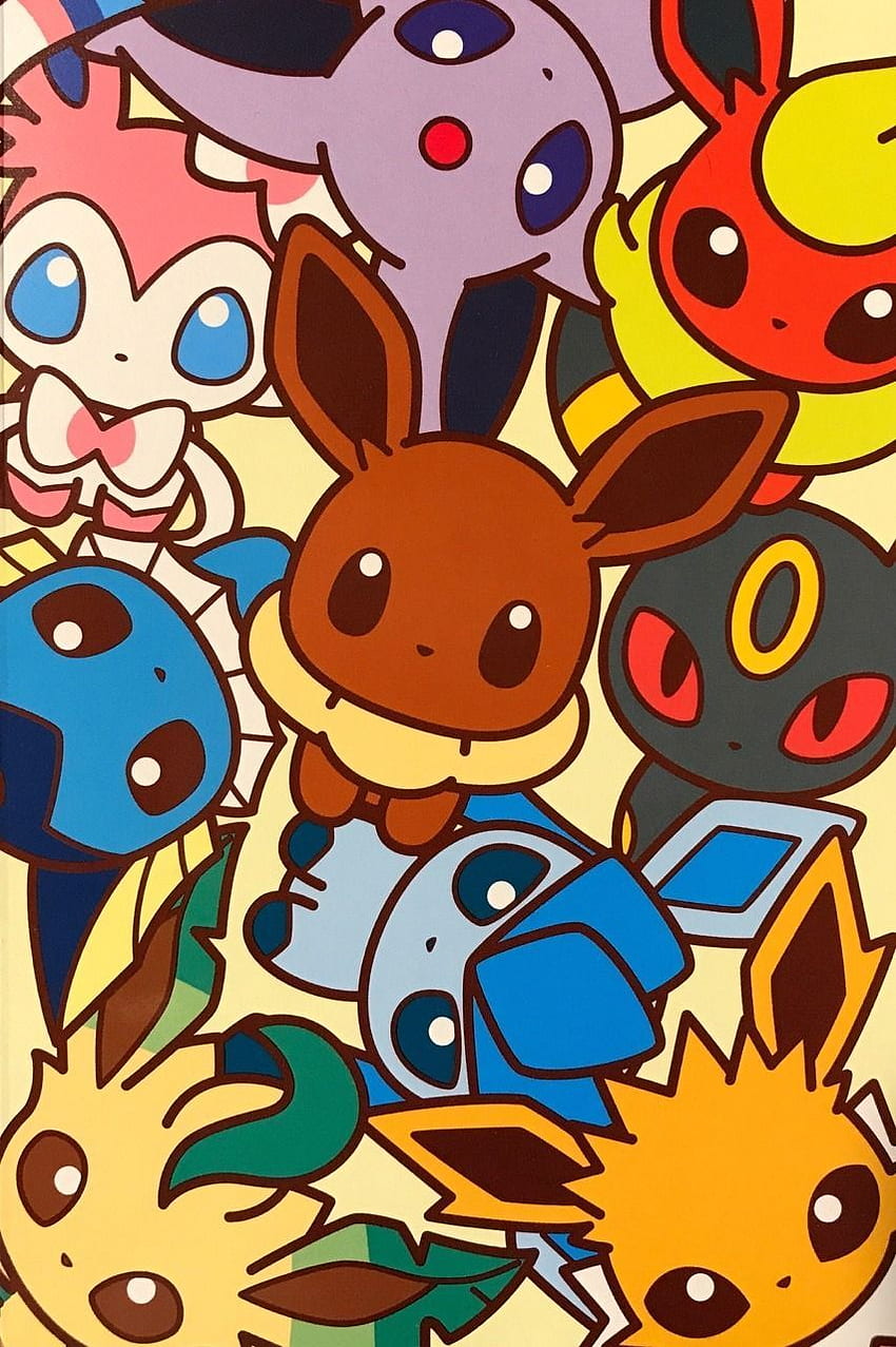 Eveelutions。 Pokemon eeveelutions, Cute pokemon , Pokemon eevee, Chibi Eevee HD電話の壁紙