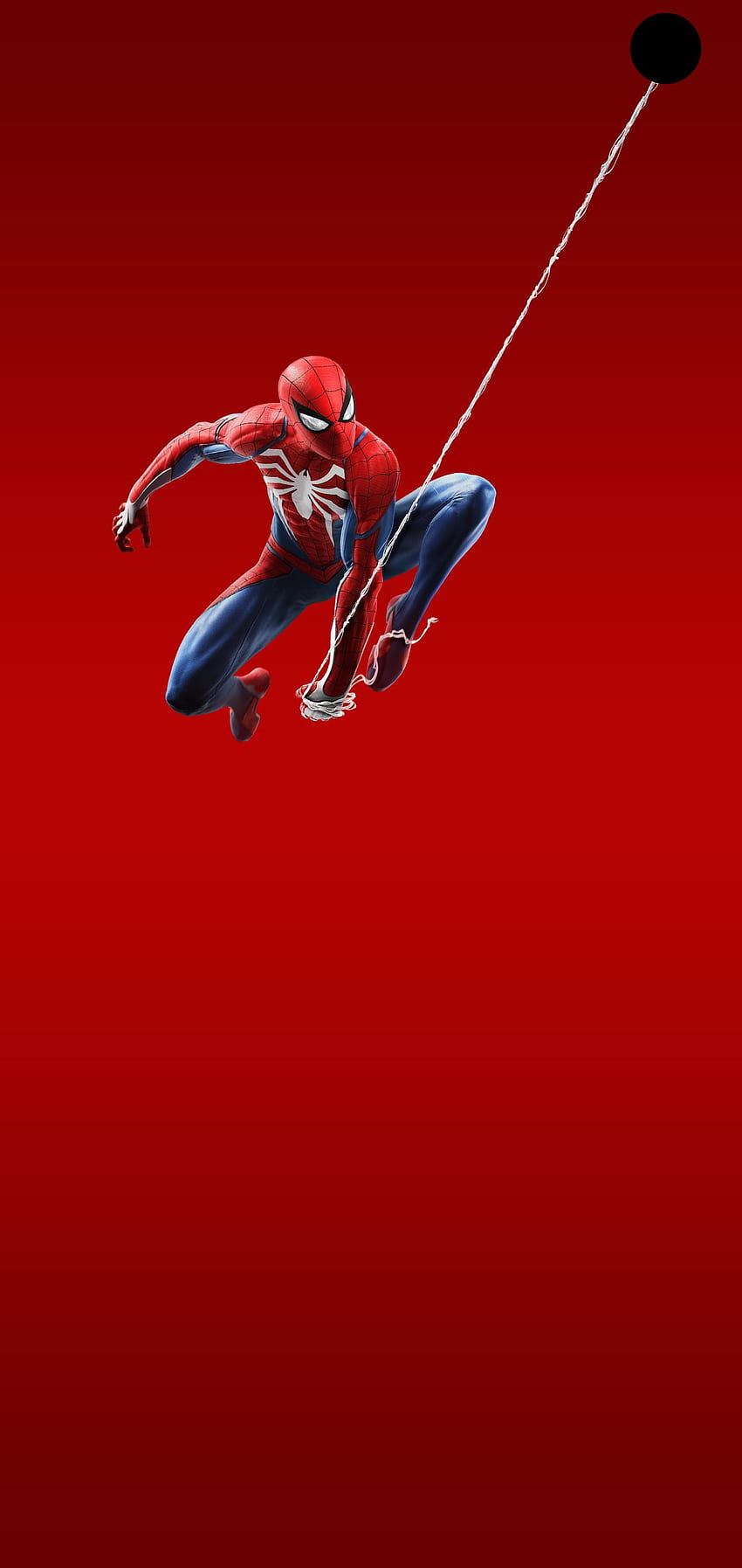 Dziurkacz Spider-Man Web Swings Galaxy S10, czerwony Spider-Man Tapeta na telefon HD