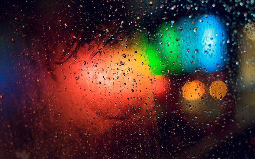 Color Rain Glass graphy Desk, Rain On Glass HD wallpaper | Pxfuel