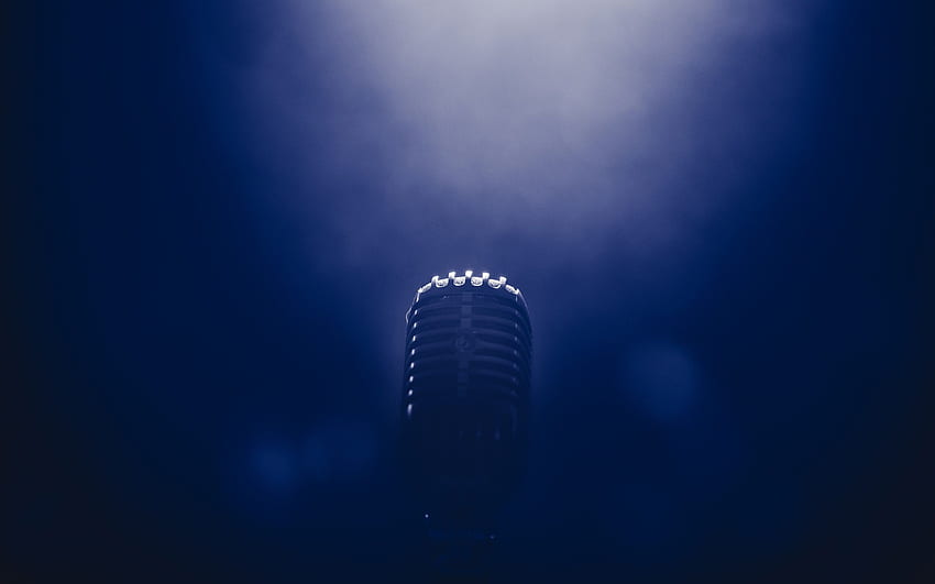 Microphone, Darkness IPhone 8 7 6 6S Plus, Blue Micro HD wallpaper