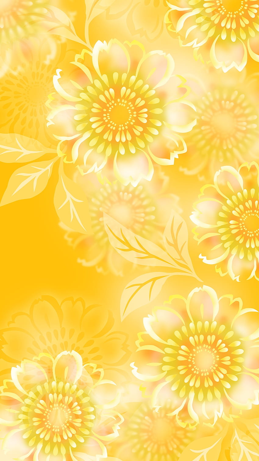 黄色の背景、デザイン HD電話の壁紙