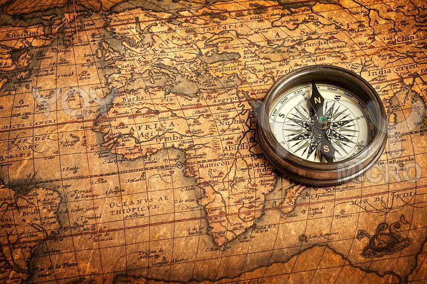 old vintage compass on ancient map bc 78319 [] for your , Mobile & Tablet. Explore Antique World Map . Old World for Walls, Vintage Globe HD wallpaper