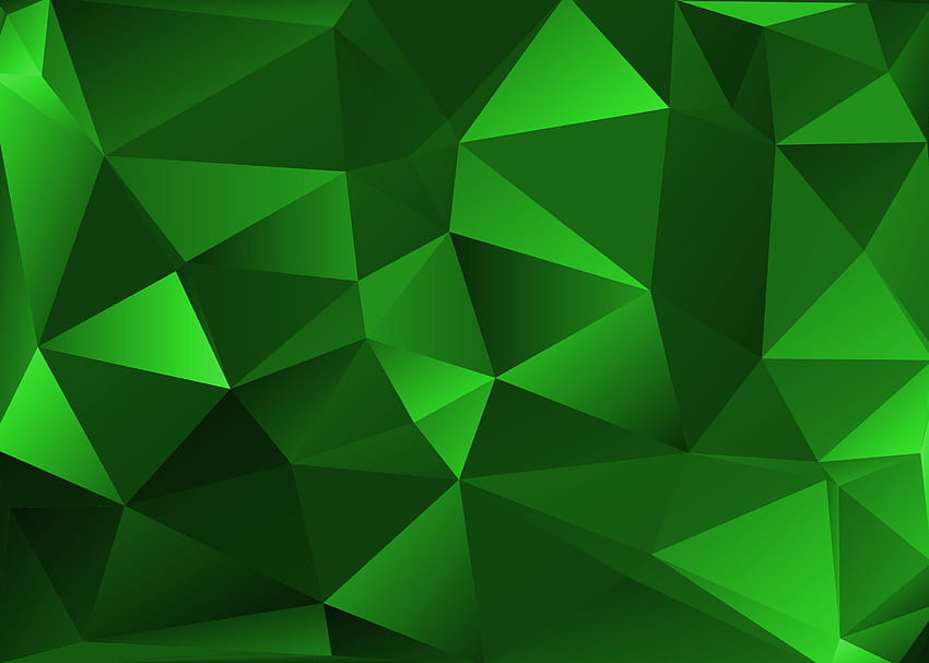 Geometrische Polygonhintergründe sind eine Art neuer Trend bei Green Polygon HD-Hintergrundbild