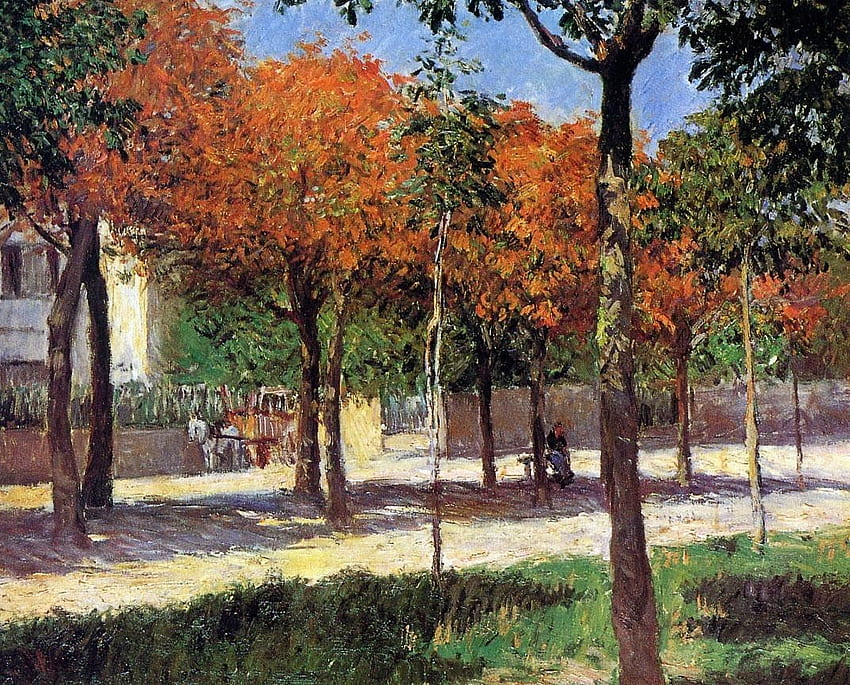 French parks traditional art gustave caillebotte impressionism, French Landscape HD wallpaper