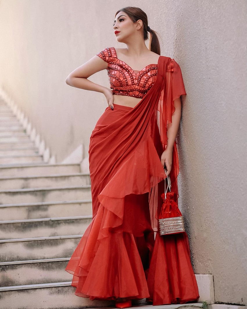 Anmol Bhatia, sari, strój jednoczęściowy Tapeta na telefon HD