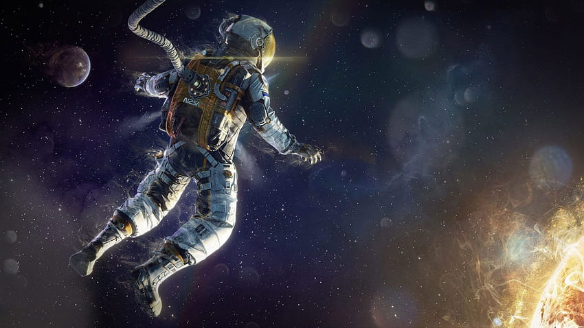 Разходка на астронавт в космоса Космическо изкуство за мобилни телефони и компютър, 1920 X 1080 Космическо изкуство HD тапет