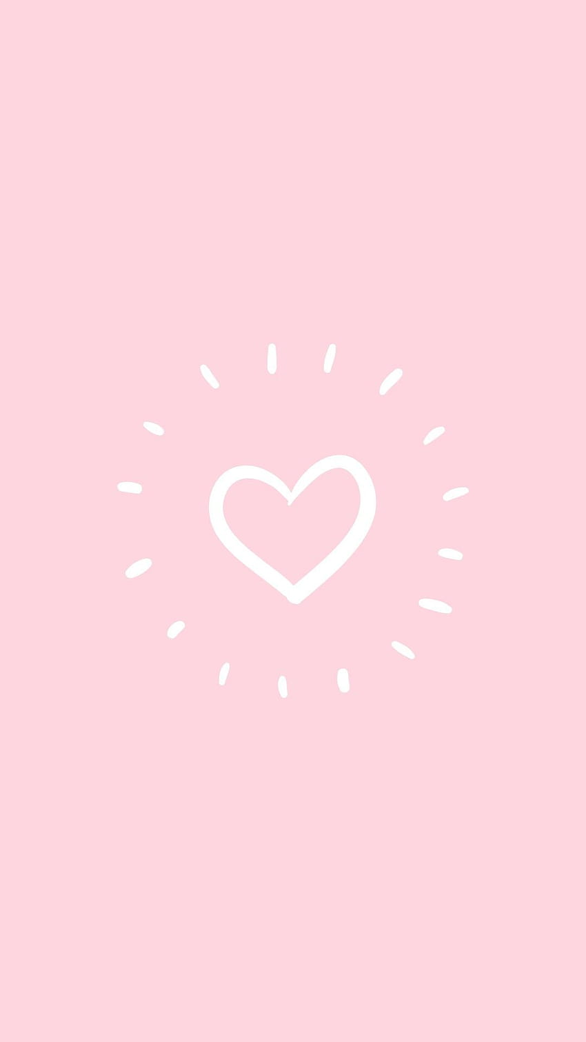 Rosa ästhetische Herzen, pastellrosa Herzen HD-Handy-Hintergrundbild