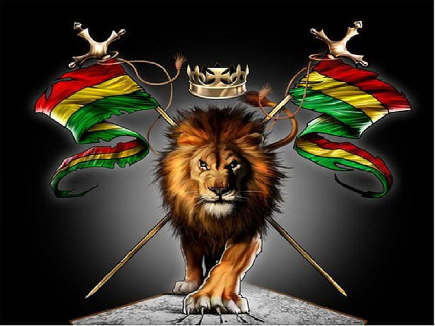 rastafari lion, vf, rgbrgb, rgbrb, brbr HD wallpaper