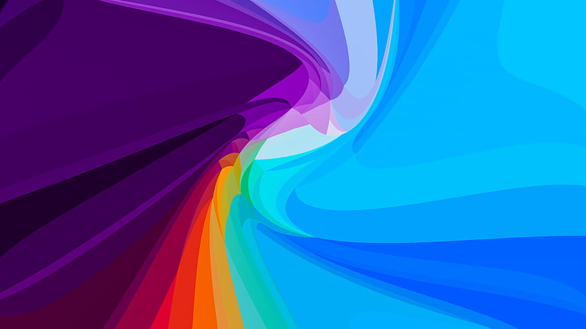 Colors united, swirl, digital art HD wallpaper