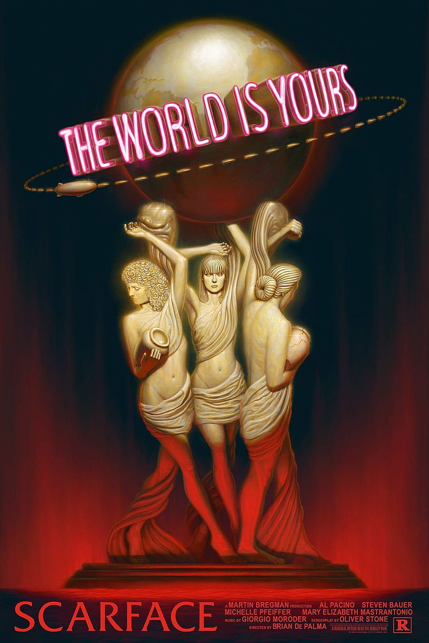 Scarface The World Is Yours Статуя през 2019 г HD тапет за телефон