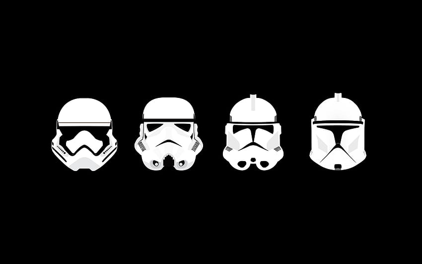 ความเรียบง่าย, Star Wars, Clone Trooper, Stormtrooper, หมวกกันน็อค / และพื้นหลังมือถือ วอลล์เปเปอร์ HD