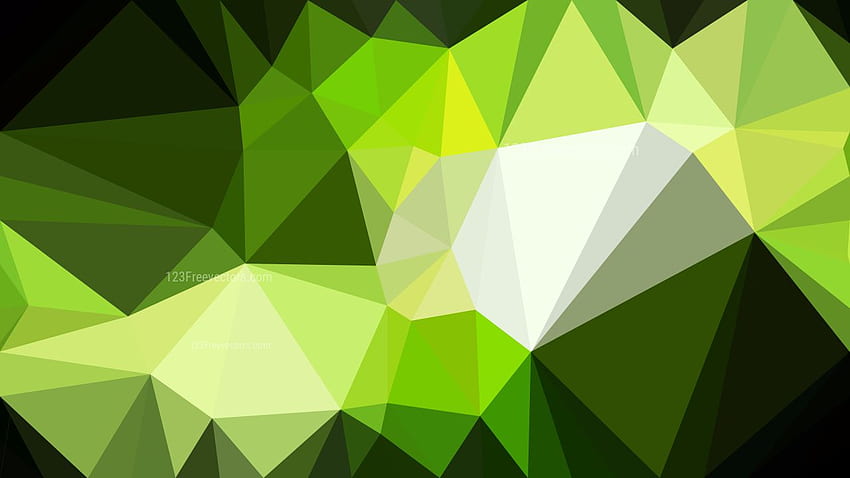 暗い緑の多角形パターンの抽象的な背景のベクトル 高画質の壁紙