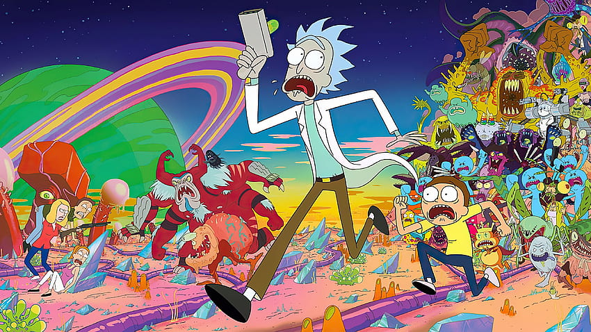 Wszystkie postacie Ricka i Morty'ego Ultra Tapeta HD